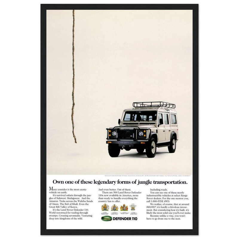 Land Rover Defender Vintage Poster