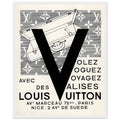 Louis Vuitton Nice, Paris Vintage Poster Ad