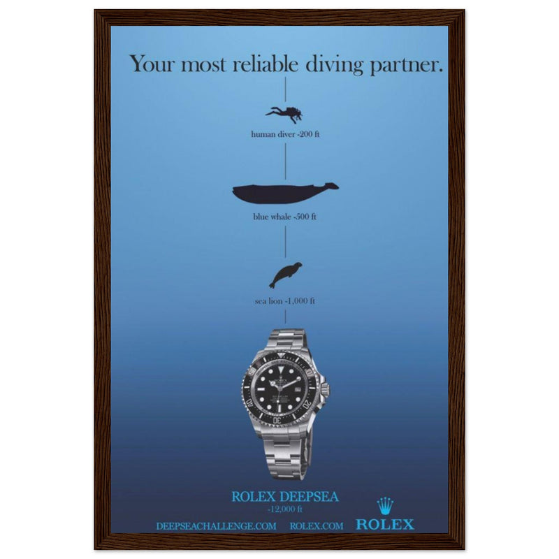 Rolex Deepsea Vintage Poster Ad