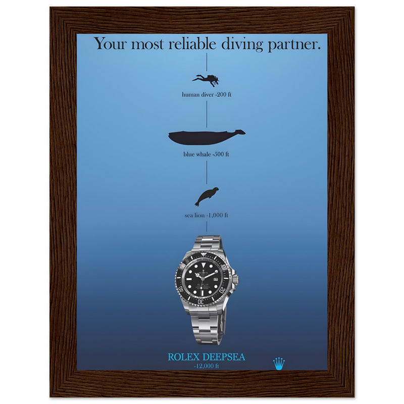 Rolex Deepsea Vintage Poster Ad