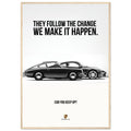 Porsche Can You Keep Up Vintage Poster Ad