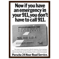 Porche 24 Road Assistance Vintage Poster Ad