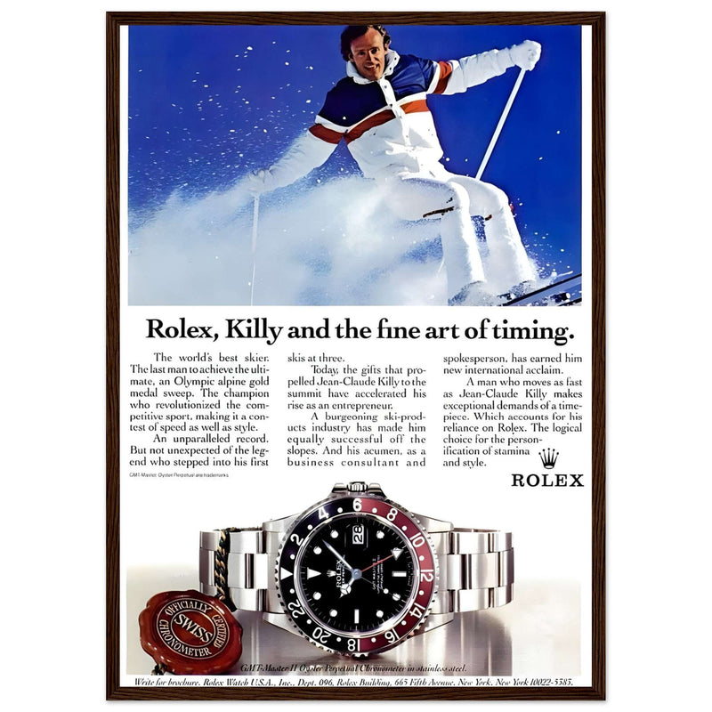 Rolex Alpine Gold Medal Sweep Vintage Poster