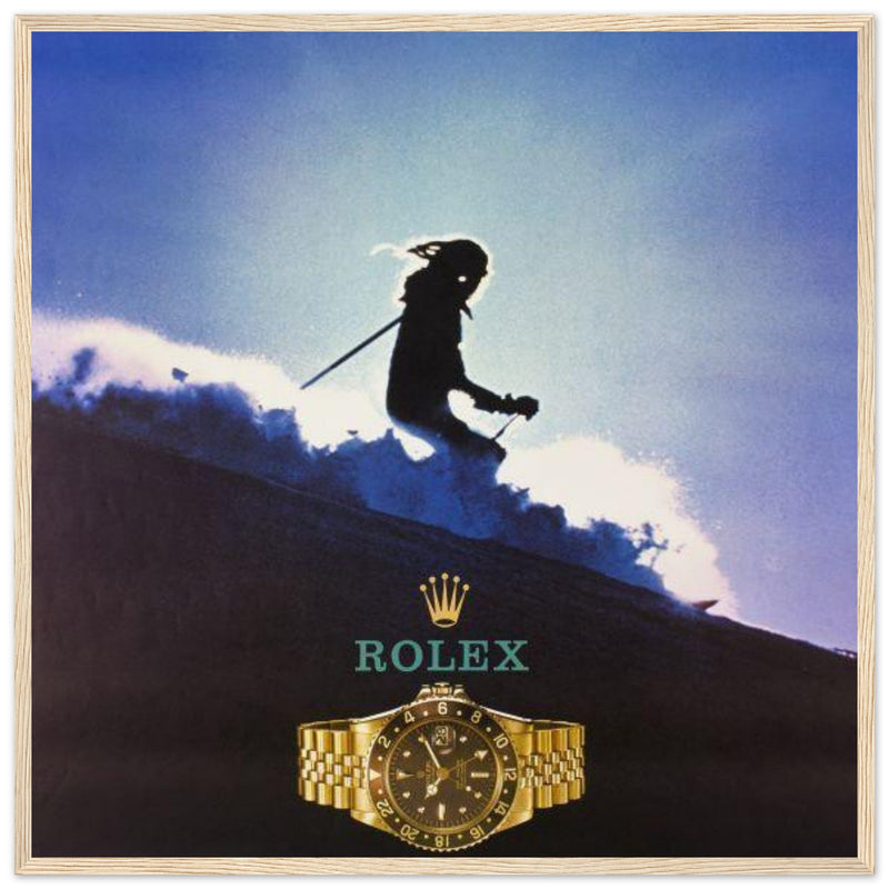 Rolex Skiing Vintage Poster Ad