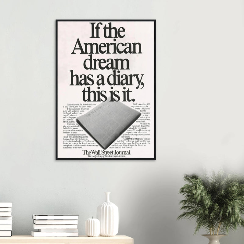Wall Street Journal Vintage Poster Ad - American Dream Diary