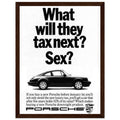 Porsche Tax Vintage Poster Ad