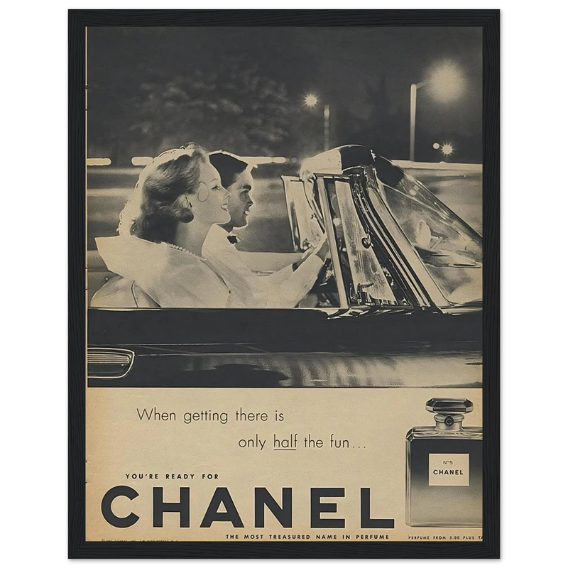 Chanel Vintage Poster Ad - 1950s