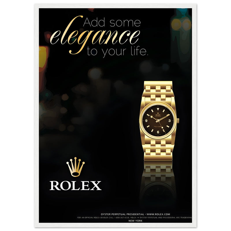 Rolex Elegance Vintage Poster Ad