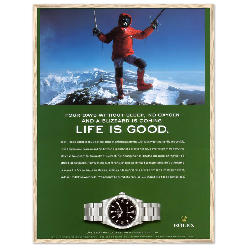 Rolex Life is Good Vintage Poster Ad