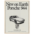 Porsche 944 New on Earth Vintage Poster Ad