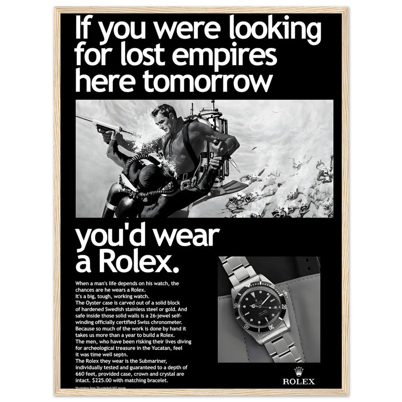 Rolex Submariner Vintage Poster Ad