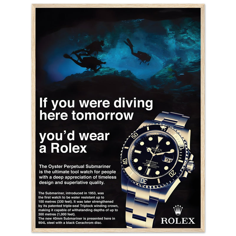 Rolex Oyster Perpetual Vintage Poster - Premium Matte