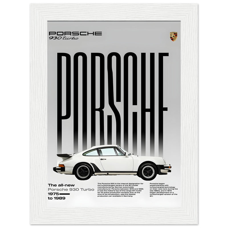 Porsche 930 Turbo 1975 Vintage Poster Ad
