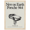 Porsche 944 New on Earth Vintage Poster Ad