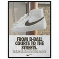 Nike Court to the streets Vintage Poster Ad