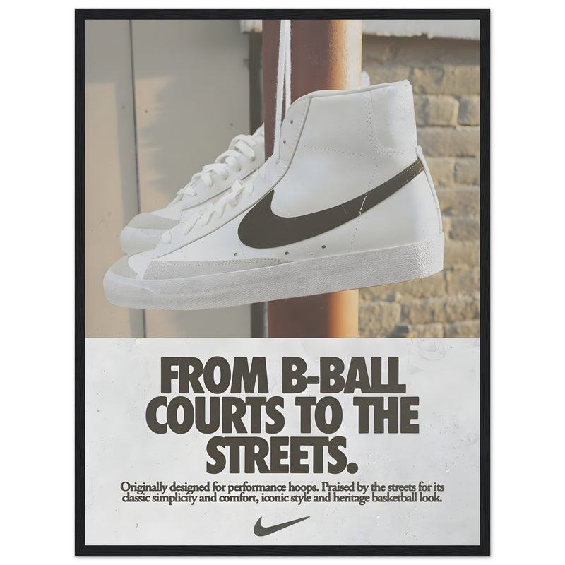 Nike Court to the streets Vintage Poster Ad