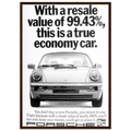 Porsche 99% Resale Price - Vintage Ad Poster