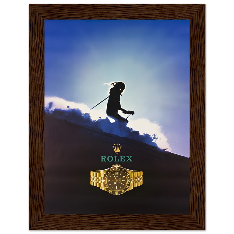 Rolex Skiing Vintage Poster Ad