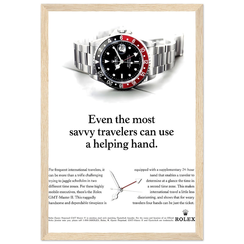 Rolex GMT Master Travel Vintage Poster Ad