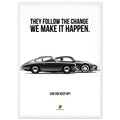 Porsche Can You Keep Up Vintage Poster Ad