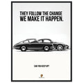 Porsche Can You Keep Up Vintage Poster Ad