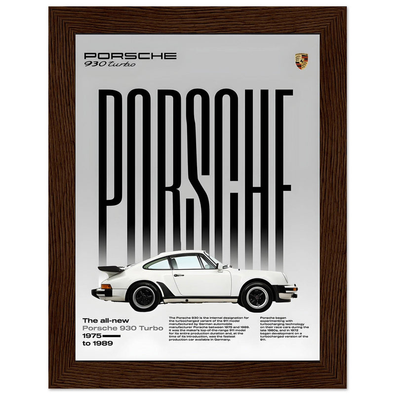 Porsche 930 Turbo 1975 Vintage Poster Ad