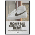 Nike Court to the streets Vintage Poster Ad
