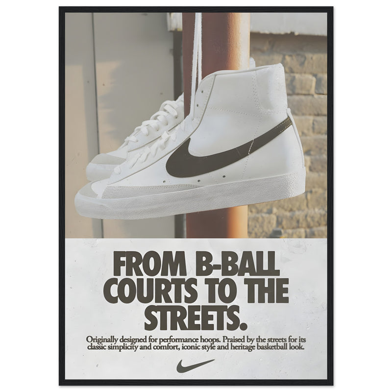 Nike Court to the streets Vintage Poster Ad