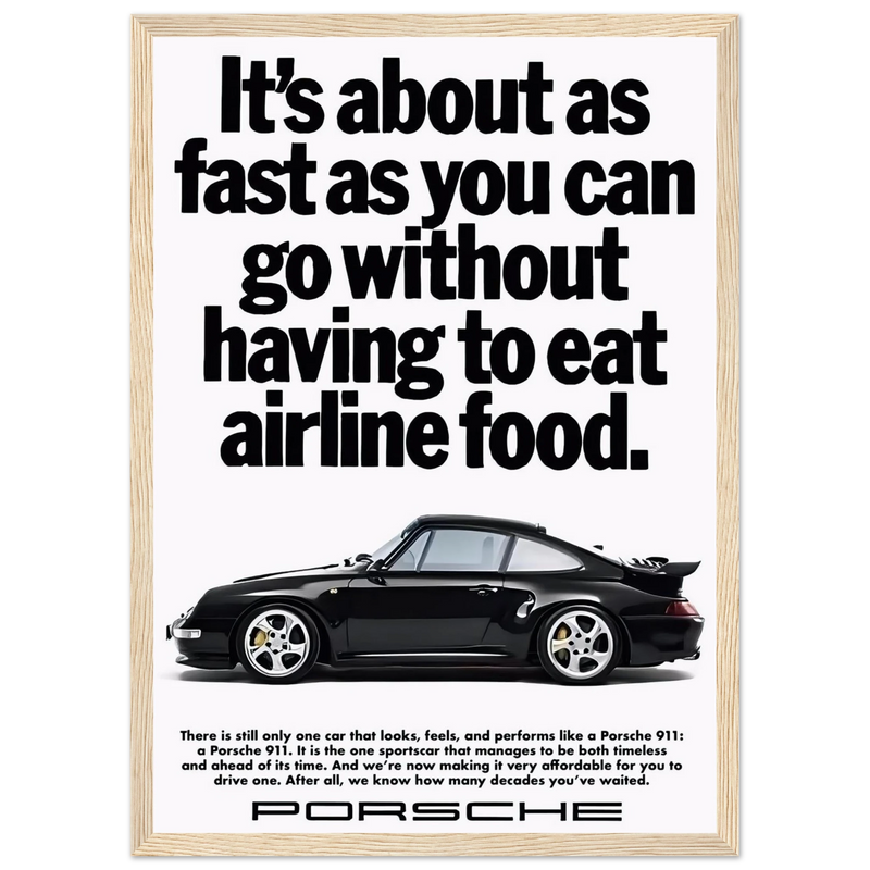 Porsche 911 Vintage Poster - Airline Food