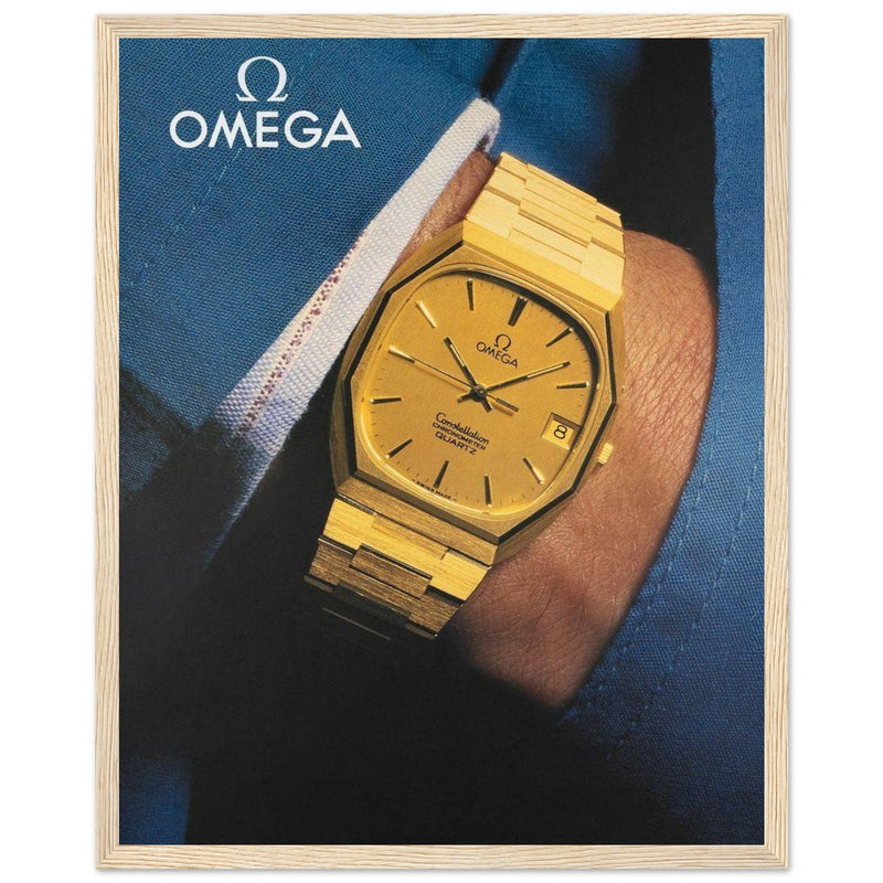 Omega Gold Vintage Poster Ad