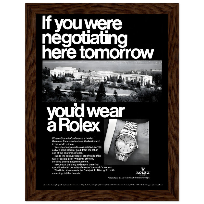 Rolex Datejust Geneva Vintage Poster Ad