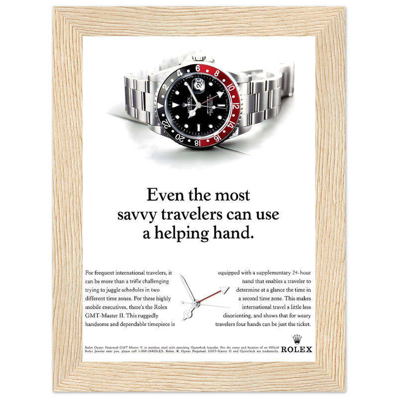 Rolex GMT Master Travel Vintage Poster Ad