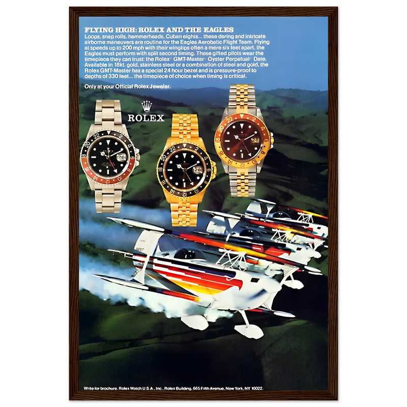 Rolex GMT Master Vintage Poster Ad