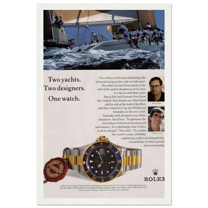Rolex Yacht Submariner Vintage Poster Ad
