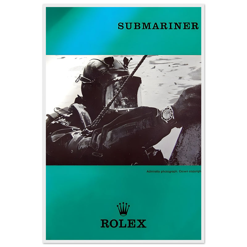 Rolex Submariner Diver Vintage Poster Ad