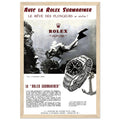 Avec La Rolex Submariner Vintage Poster Ad