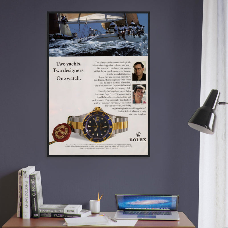 Rolex Yacht Submariner Vintage Poster Ad