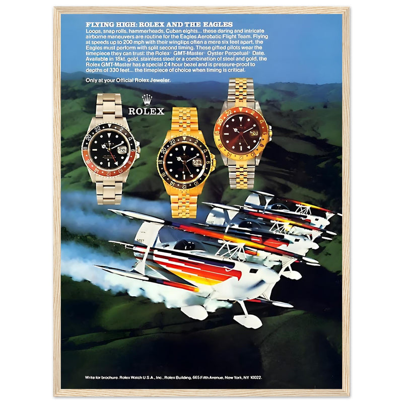 Rolex GMT Master Vintage Poster Ad