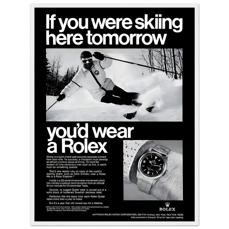 Rolex Ski Vintage Poster Ad