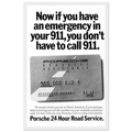 Porche 24 Road Assistance Vintage Poster Ad