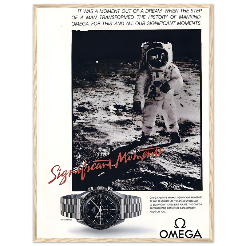 Omega Moon Vintage Poster Ad