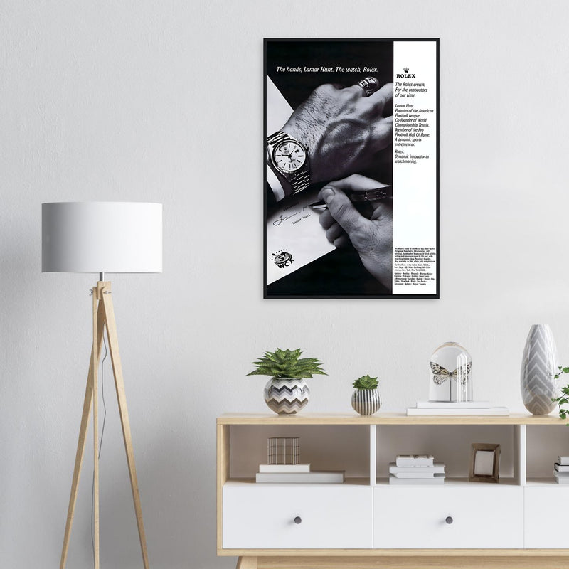 Rolex Lamar Hunt Vintage Poster Ad