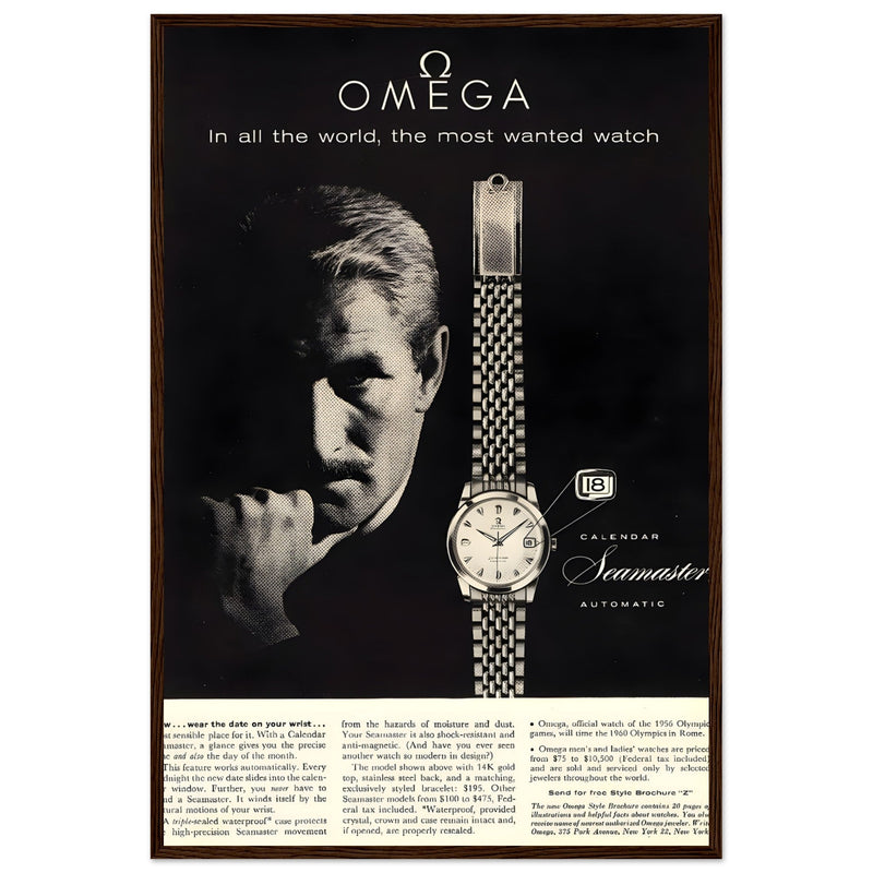 Omega Seamaster Vintage Poster Ad