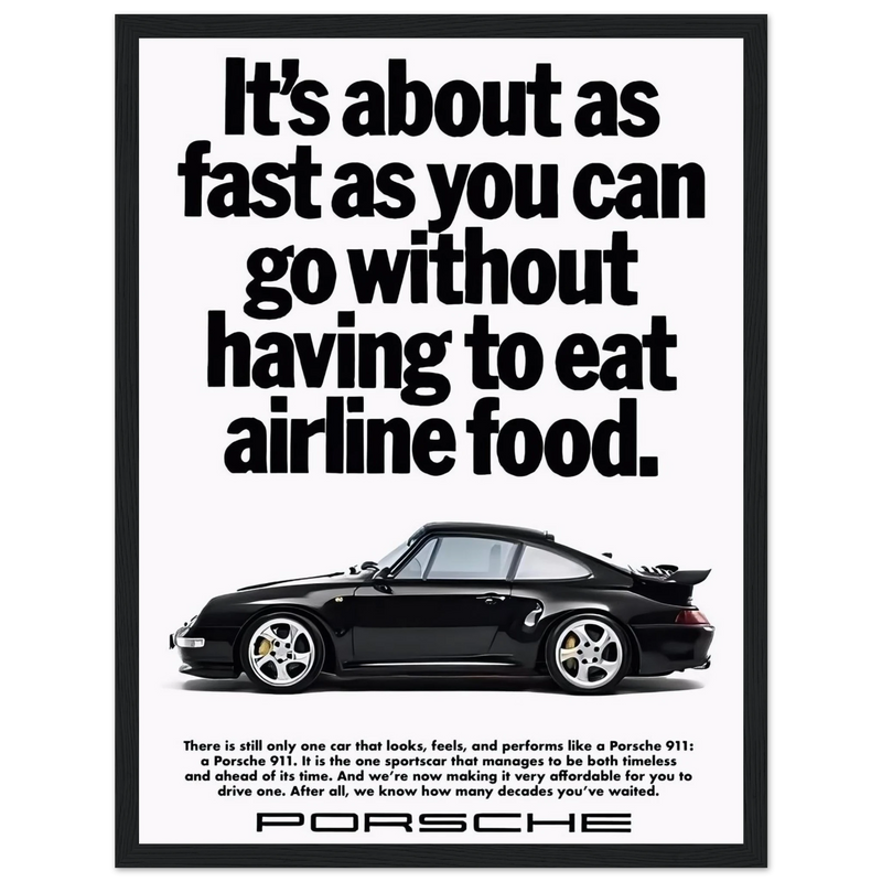 Porsche 911 Vintage Poster - Airline Food