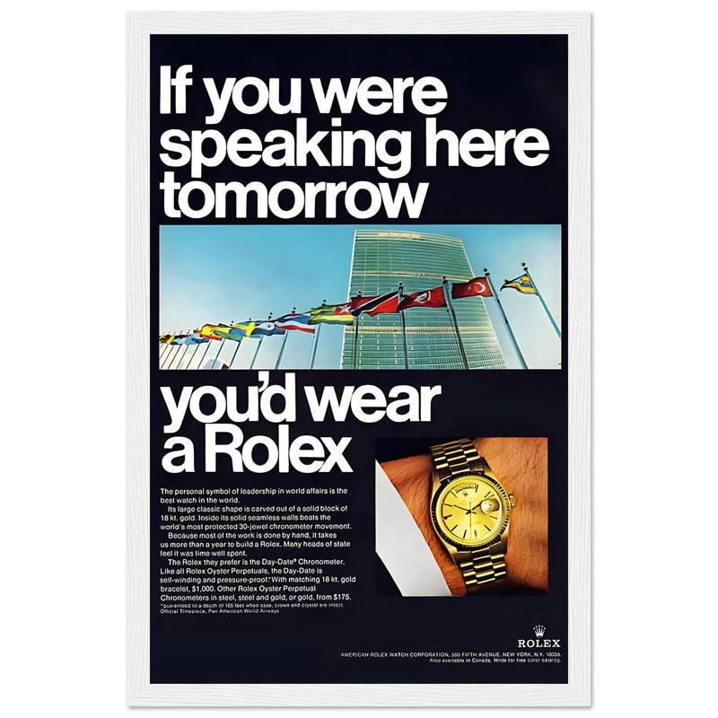 Rolex Day-Date UN Vintage Poster Ad