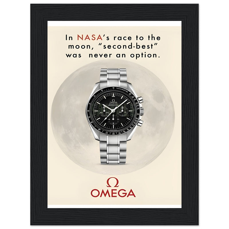 Omega Race to the Moon Vintage Poster Ad