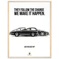 Porsche Can You Keep Up Vintage Poster Ad