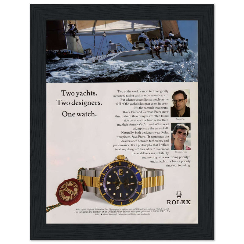 Rolex Yacht Submariner Vintage Poster Ad