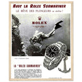 Avec La Rolex Submariner Vintage Poster Ad