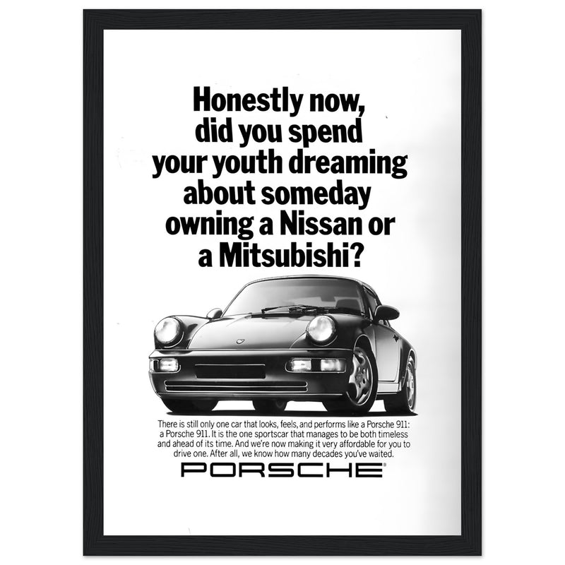 Porsche 911 Vintage Ad Poster